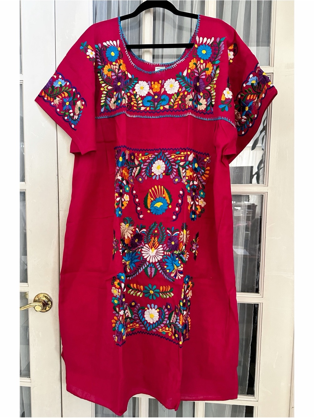 Mexican Embroidered Dress 100% Cotton